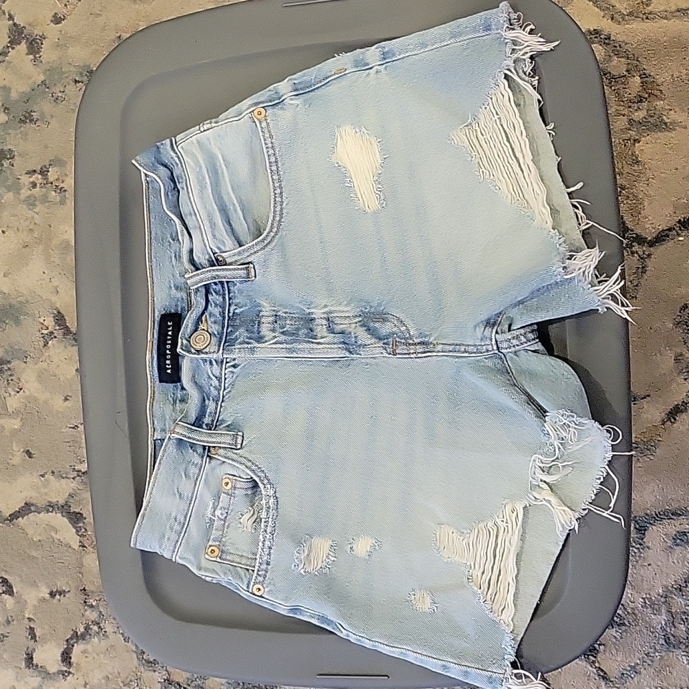 ☆Aeropstale 90s high rise cutoff destressed denim shorts